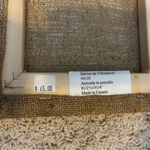 Fabrice de Villeneuve signed tryptch art on burlap stretched canvas - Picture 3 of 7